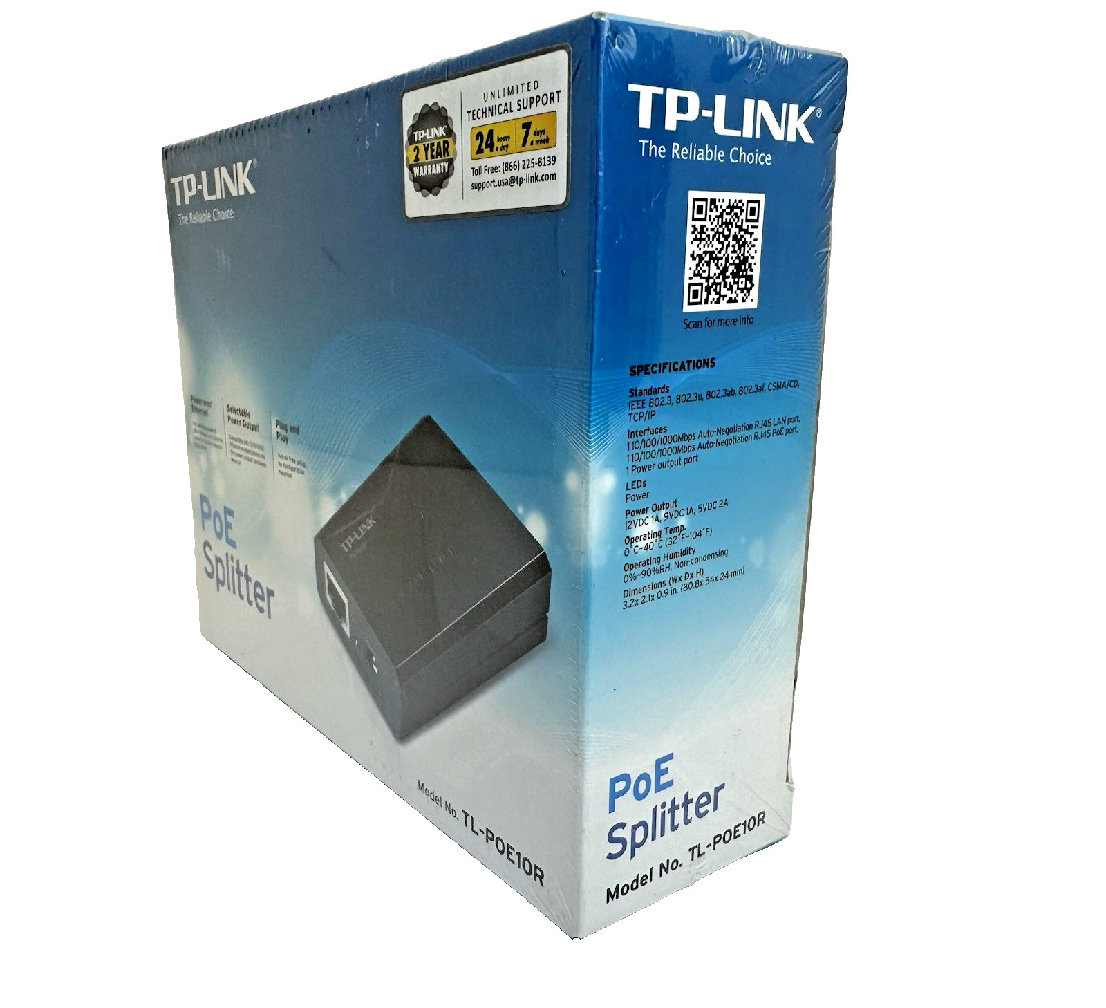 TP-LINK TL-POE10R Gigabit PoE Splitter Adapter – New