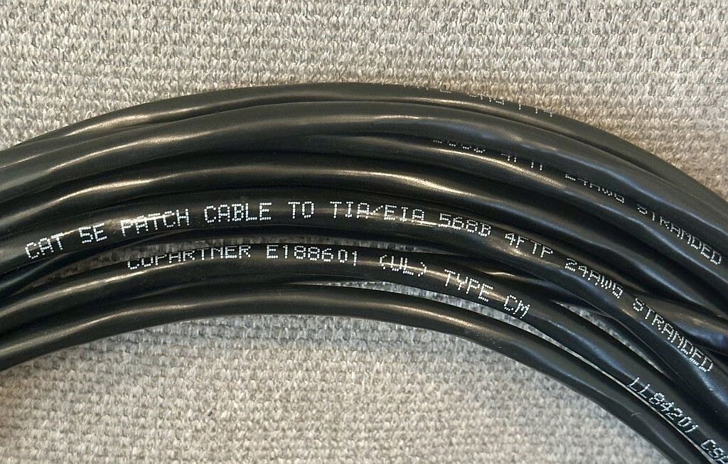 Genuine OEM Garmin 50 Foot CAT5E Marine Network Cable To TIA/EIA 24AWG – NEW!!