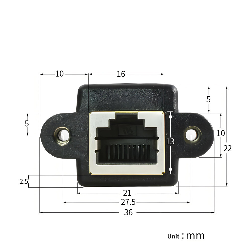 RJ45 Male to Female Ethernet Network Screw Panel Mount Extension Cable 0.3m -3m