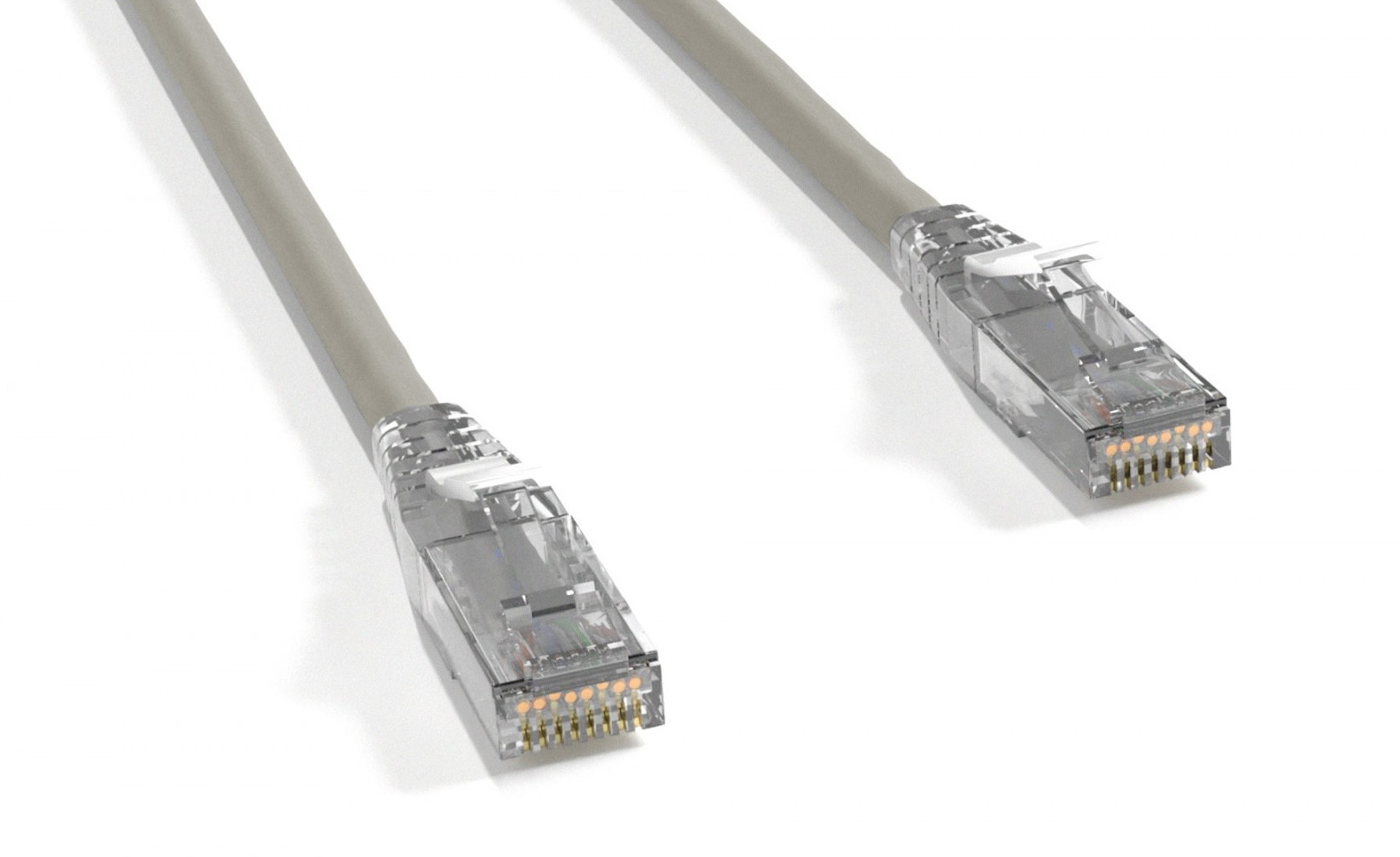 Cat6 UTP patch cable clear boot 6in 1ft 2ft 3ft 5ft 6ft 7ft 10ft Lot of 1, 5, 10