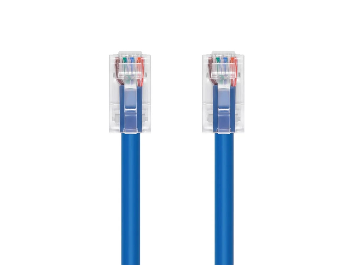 Monoprice Cat6A Patch Cable 3 Feet Blue 26AWG 10G RJ45 Non-booted Ethernet Cable