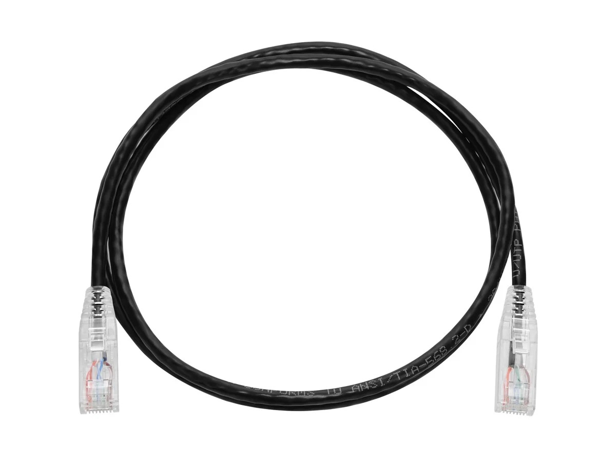 Monoprice Cat6 Ethernet Patch Cable – 3 feet – Black | Snagless RJ45 Stranded