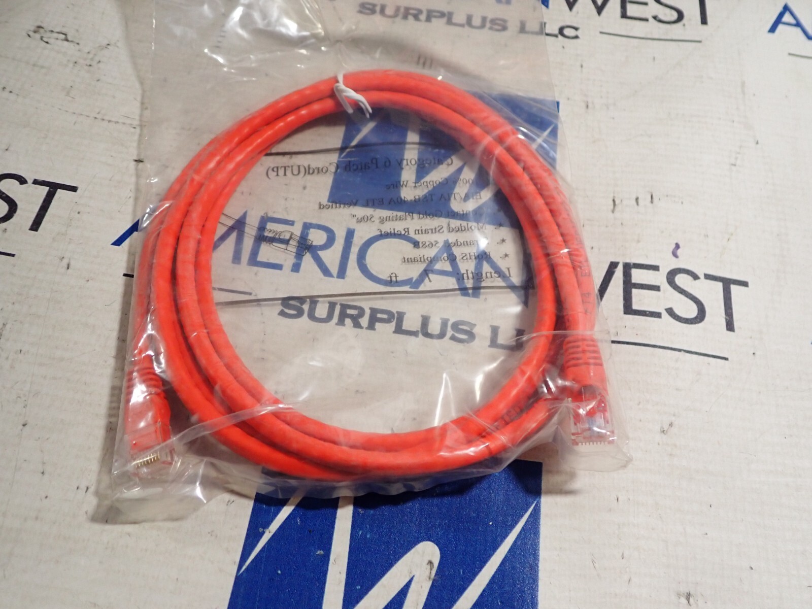 New Catagory 6 Patch Cord 7FT EIA/TIA TSB-40A Cordset