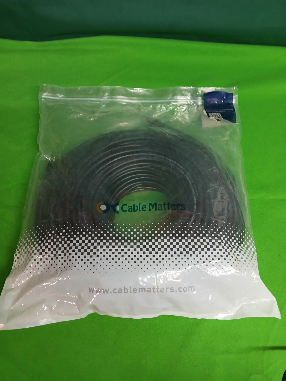 Cable Matters 200ft Cat6a Shielded Ethernet Patch Cable SSTP SFTP Black