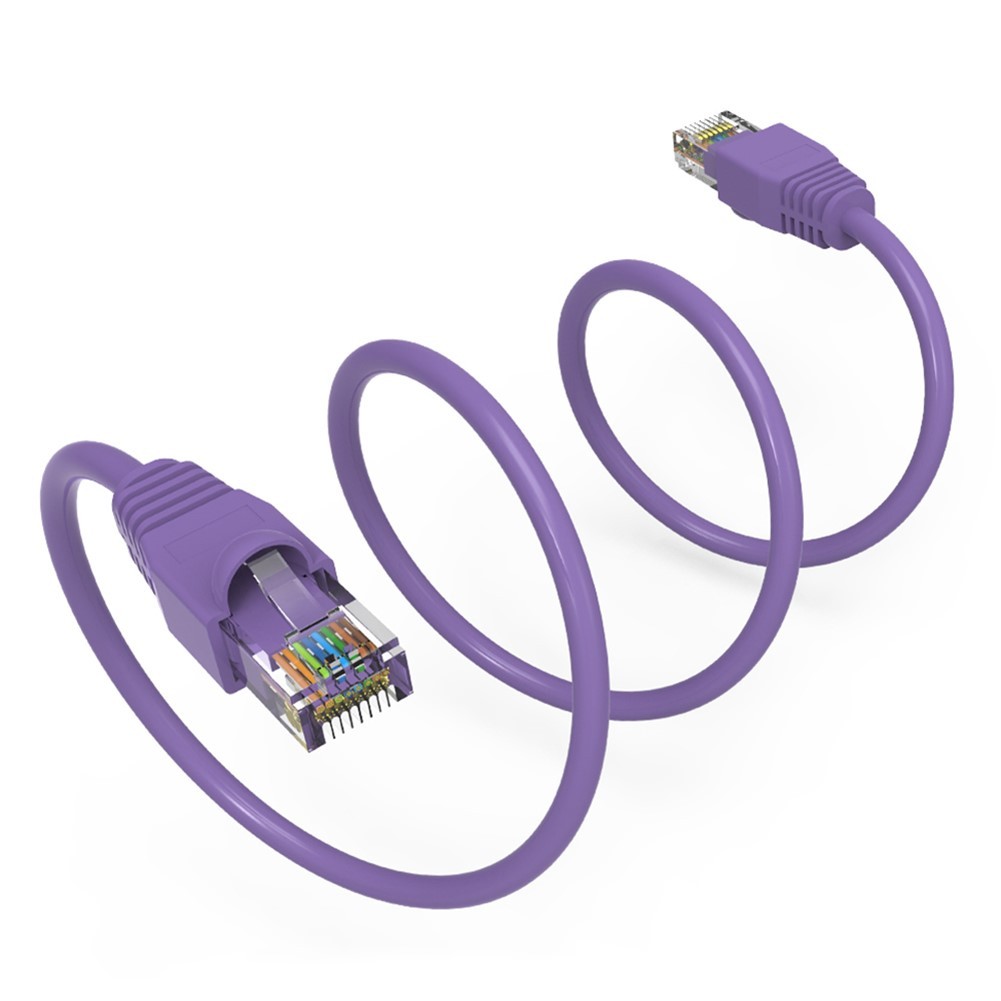 4FT Cat6A RJ45 Ethernet LAN Network Cable UTP Copper Wire Gold 24AWG Purple