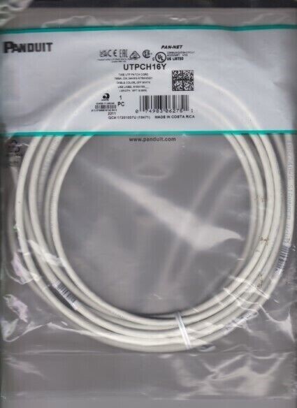 Panduit Cat.5e U/UTP Network Cable – 16 Ft Category 5e Network Cable