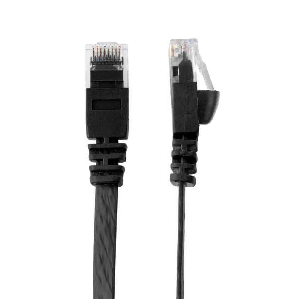 Cat6 Flat Ethernet Network Cable RJ45, Black