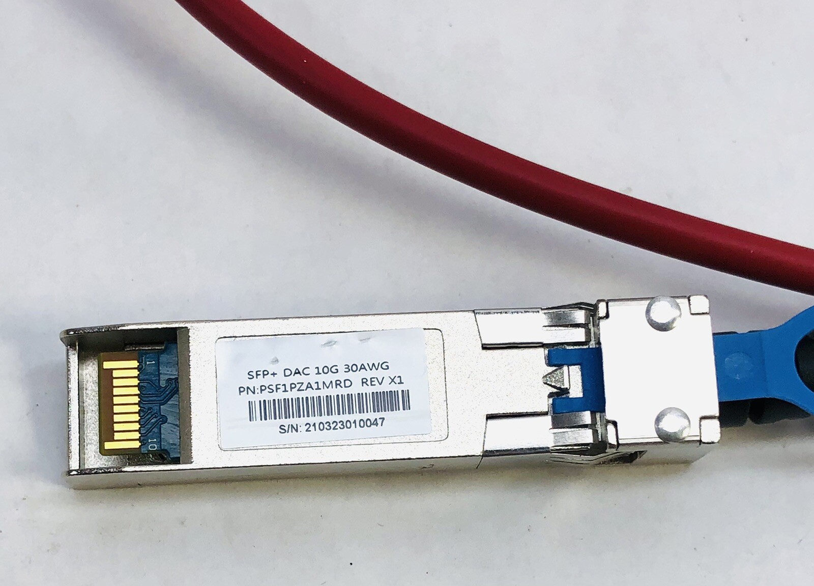 PANDUIT PSF1PZA1MRD SFP-10GIG DIRECT ATT PASSIVE COPER CABLE 30 AWG 1 METER RED