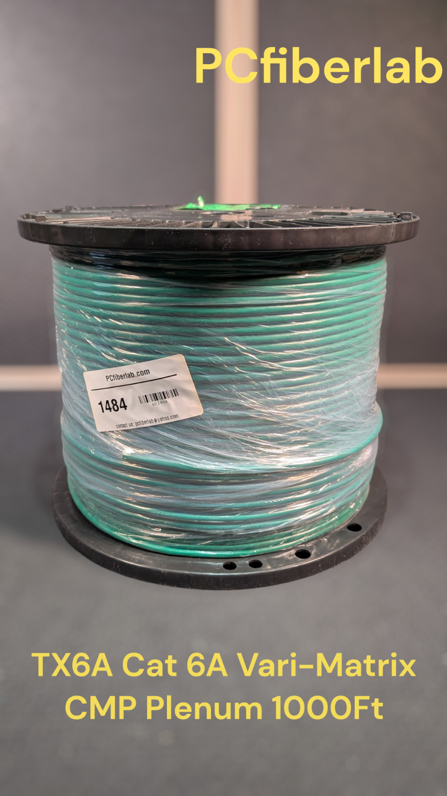 Panduit TX6A 10G Vari-Matrix, Plenum U/UTP, CMP Cat 6A, 4/23 AWG, Green – 1000Ft