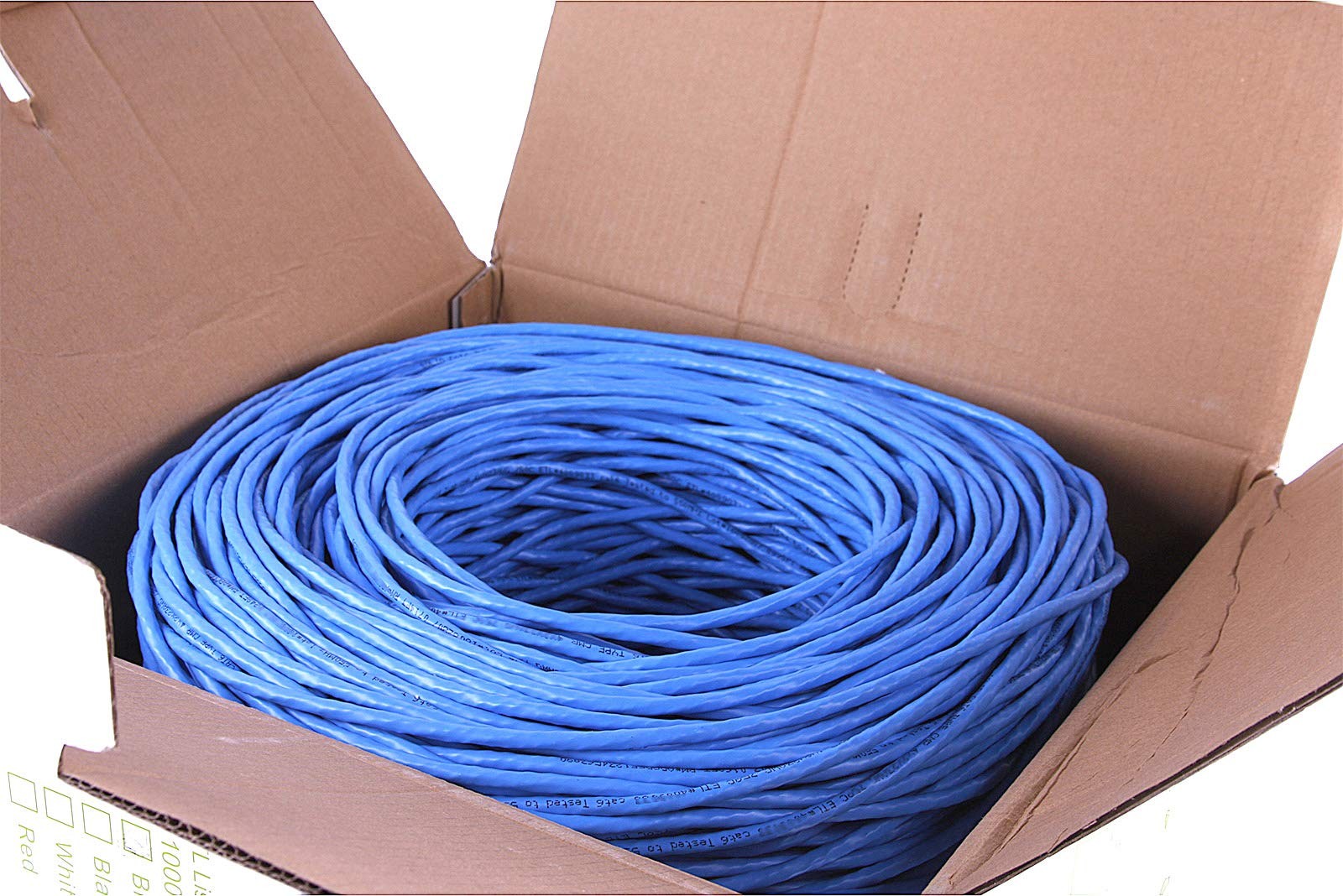 FiveStarCable Cat5e 1000 Ft. Ethernet 24AWG 4 Twisted Pair UTP Internet Netwo…