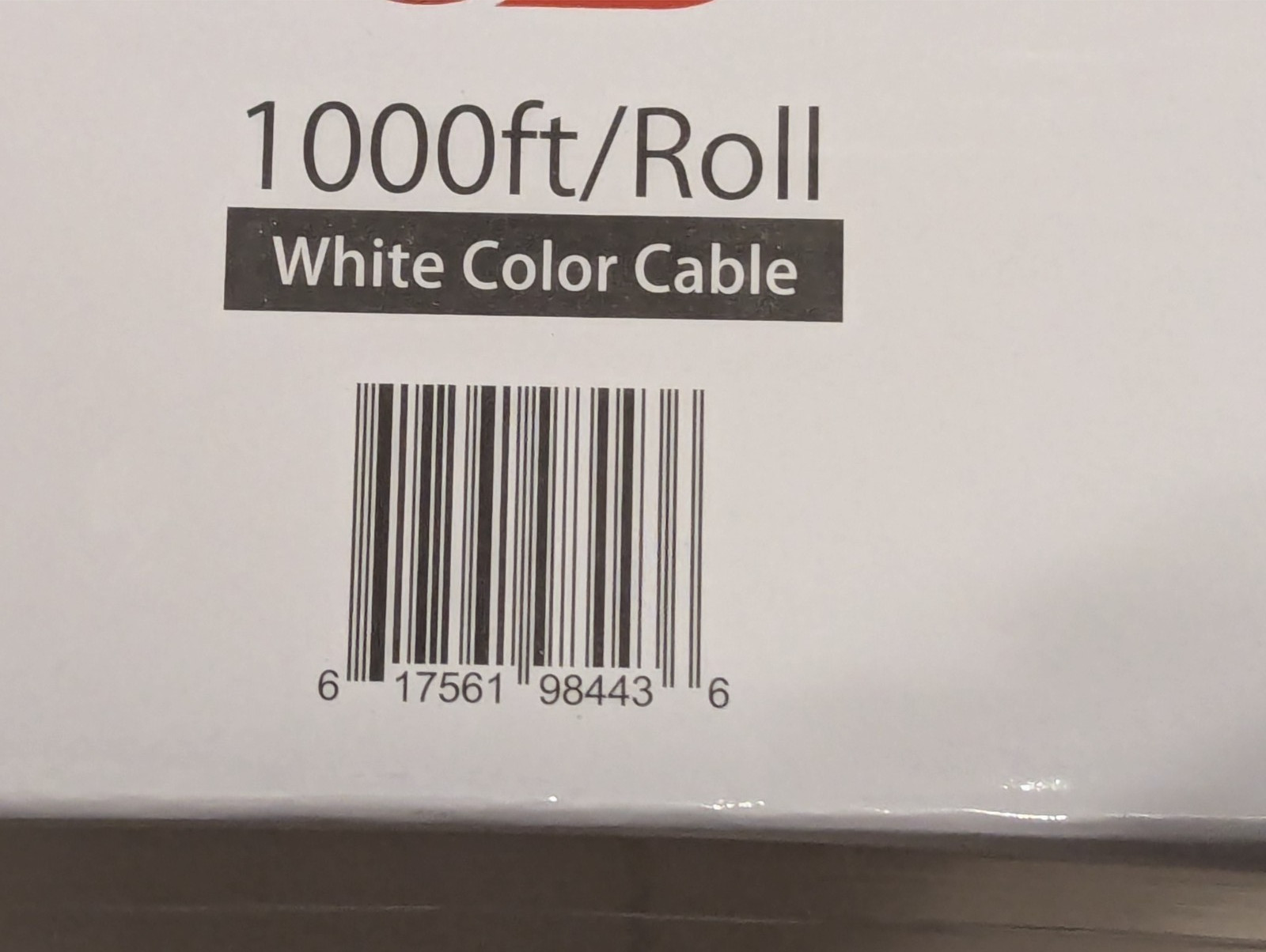 Dripstone CAT6 UTP Cable 4Pair 23AWG 1/0.57mm CCA PVC Jacket White 1000 ft Roll