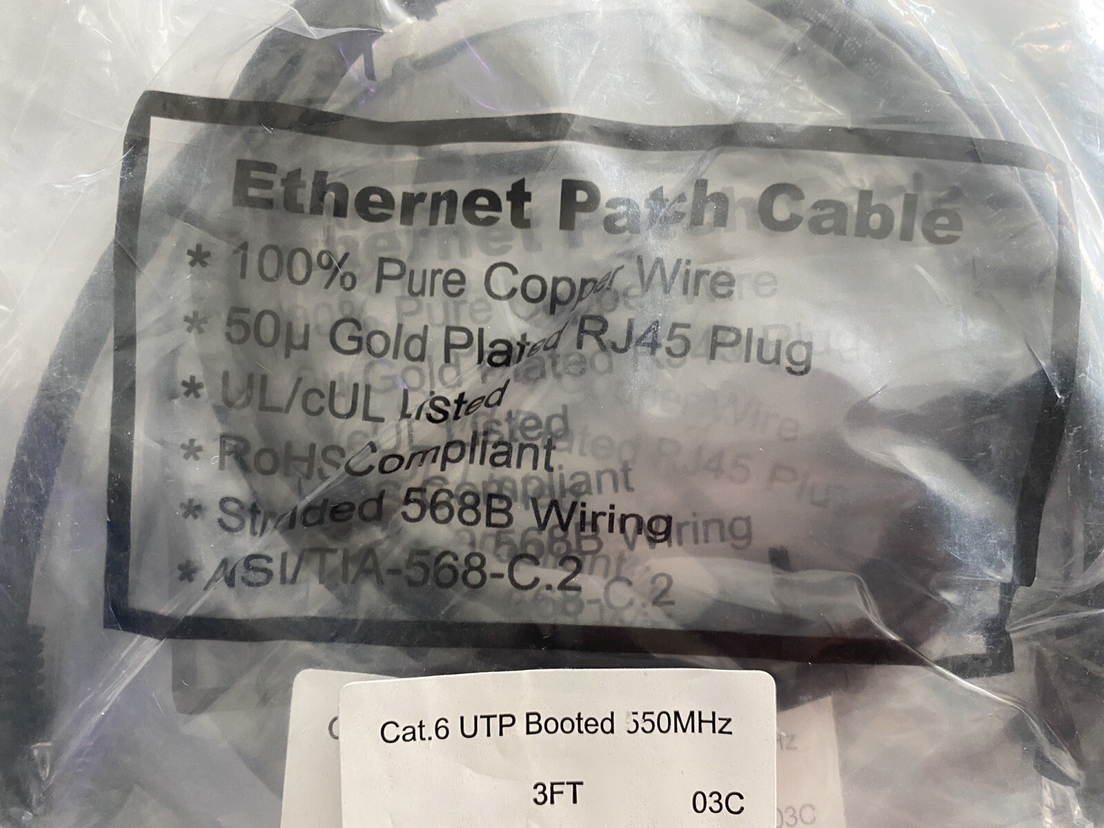 GearIT Cat 6 Snagless Patch Ethernet Computer LAN Cable, 3 Foot, Black, 10 Pack