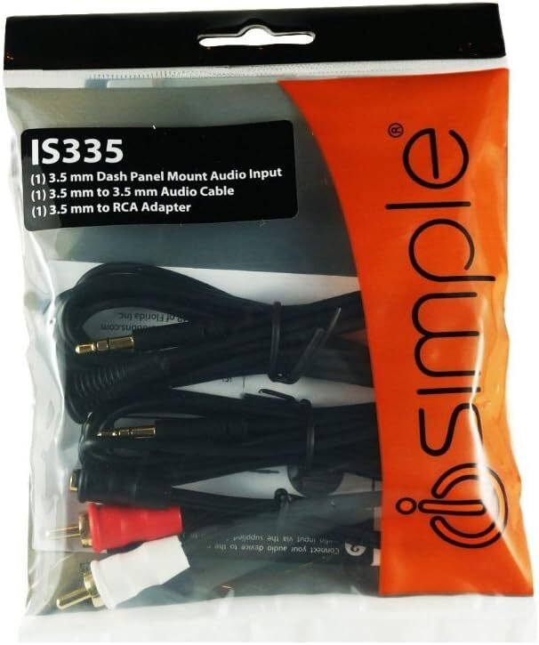 iSimple is335 3.5mm Dash Mount Kit Aux Input iPod Android Headphone Jack