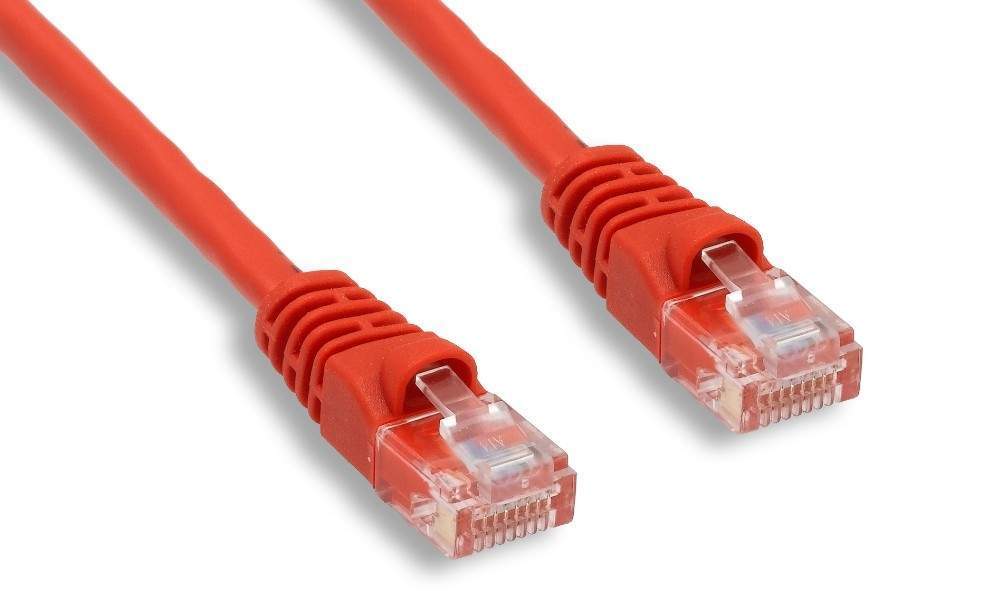 10ft Cat5e Snagless Unshielded (UTP) Ethernet Network Patch Cable – Red