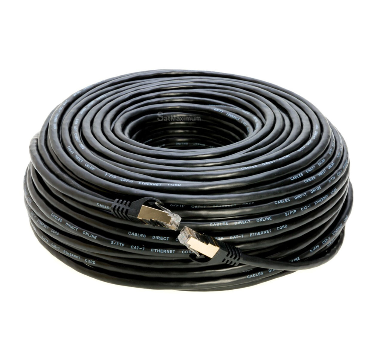 Cat7 S/FTP Ethernet Cable High Speed LAN RJ45 Patch Cord Black 25ft – 200ft LOT