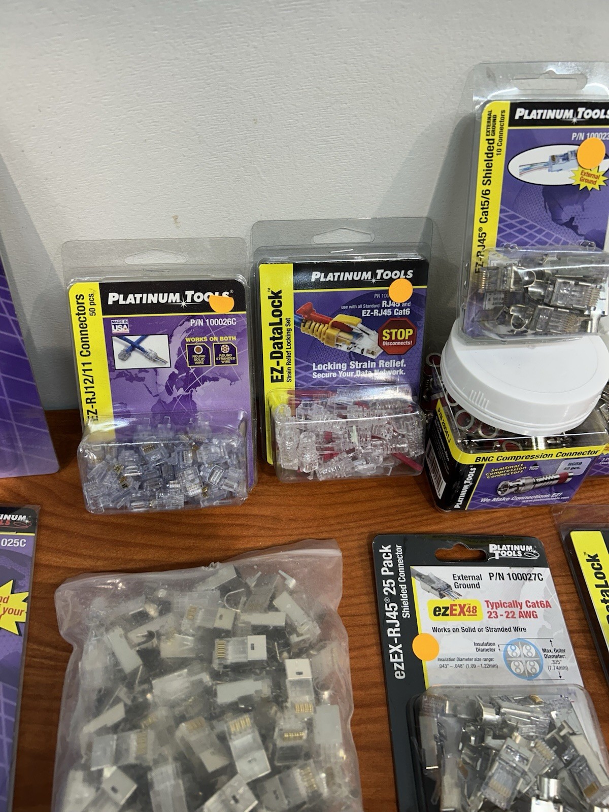 Platinum Tools, Bulk Lot Of Connectors And Other Items. All New In Packages JD