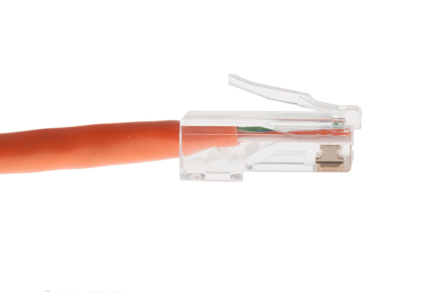 CAT6 Ethernet Patch Cable, Non-Booted, 3 Foot, Orange – Lifetime Warranty
