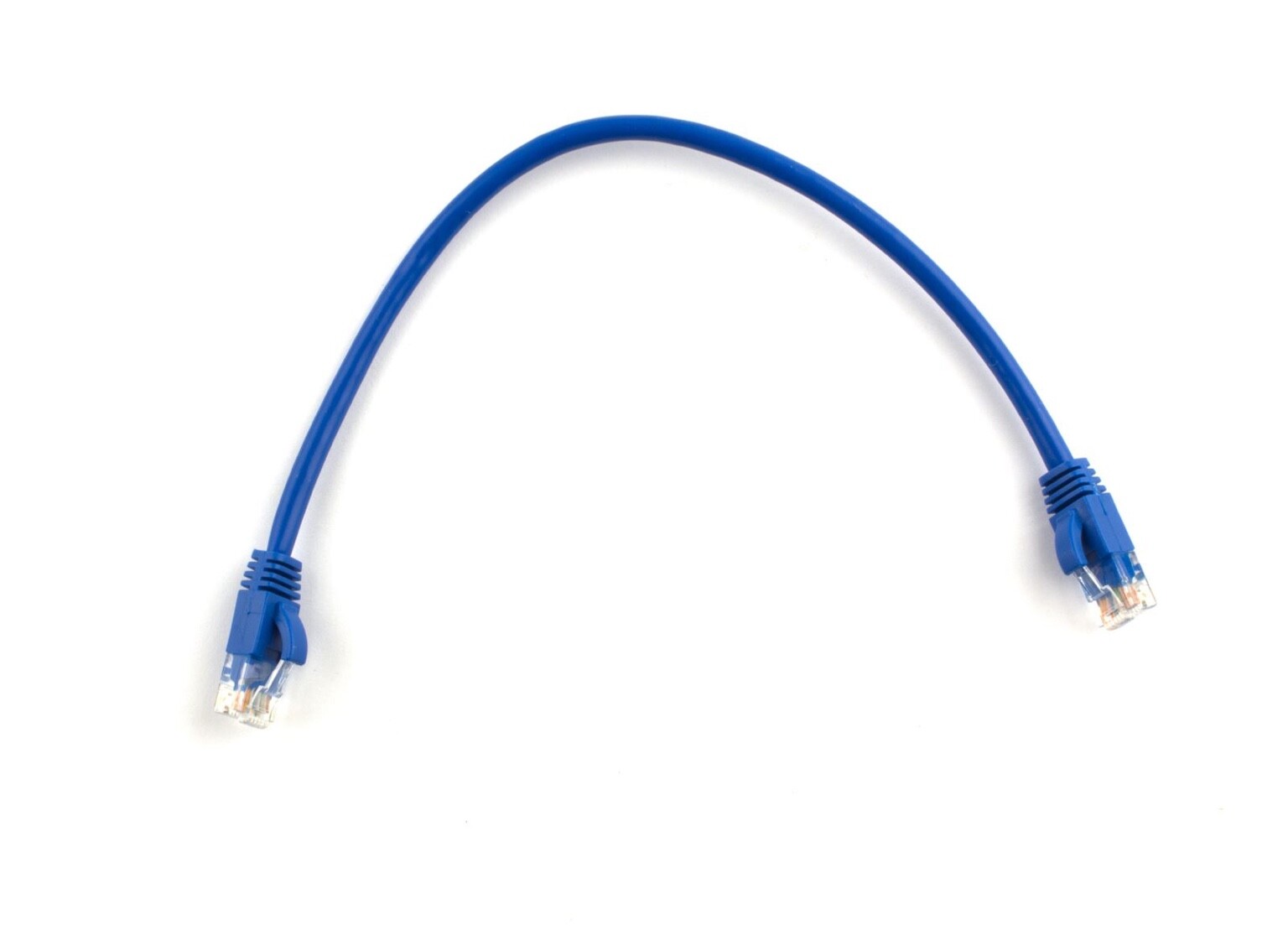 W box 1ft CAT-5E network Patch Cable, Blue 24Awg 100% Copper 6-PACK 0E-C5EBL16