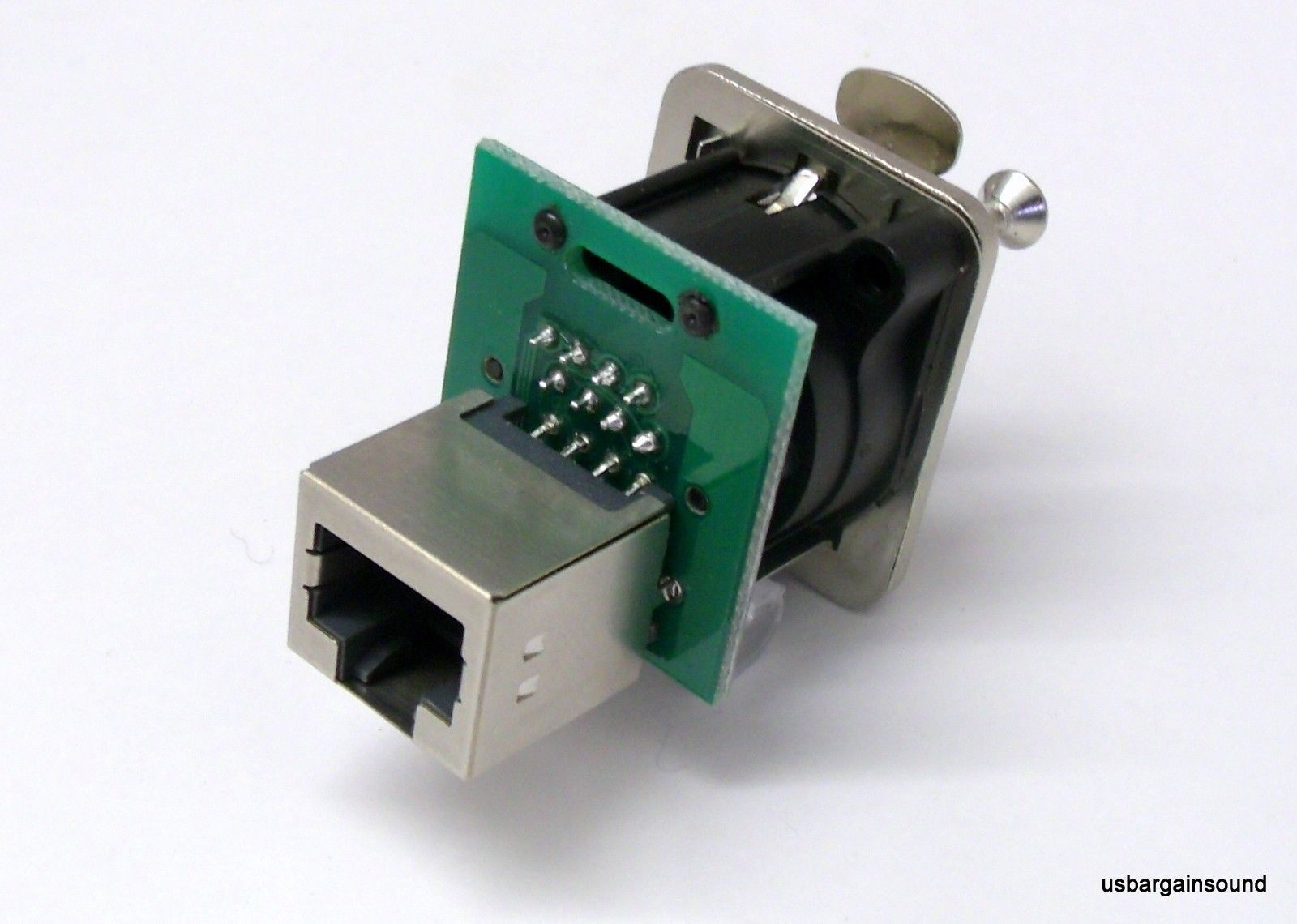 (2 PACK) NEUTRIK NE8FDP CAT 5/6 RJ45 Feed-Thru D Series Panel Mnt Jack – Nickel