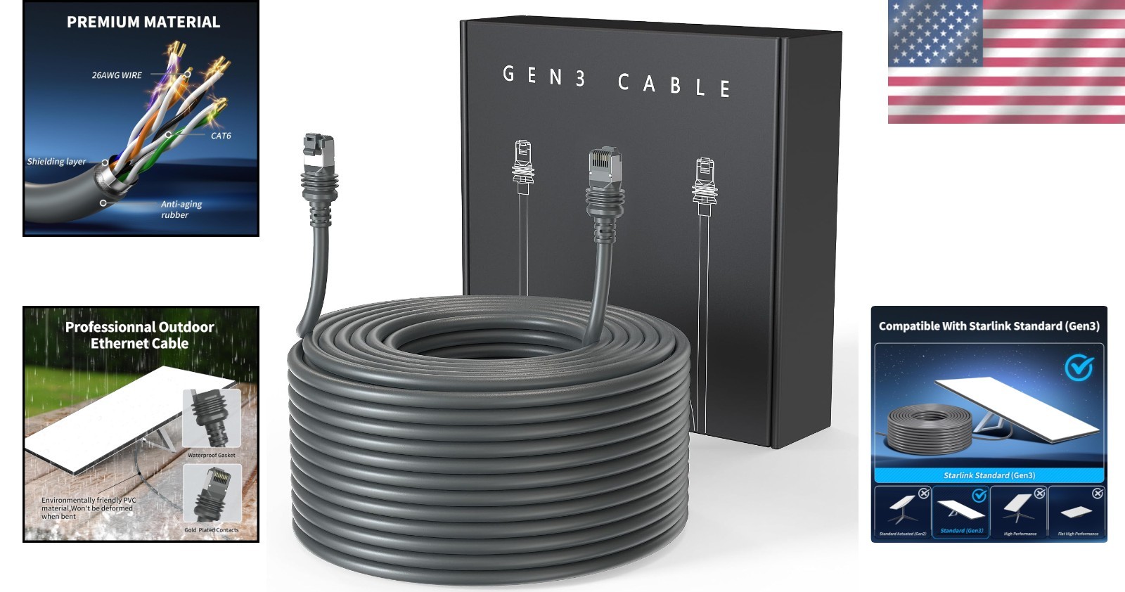 Male-to-Male Connector for Starlink Standard 4
