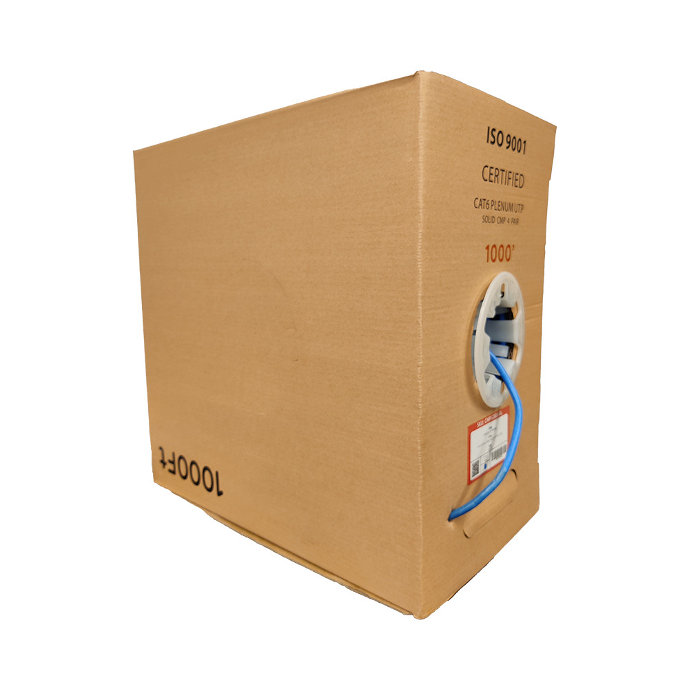 Cat6 Plenum 1000ft 550 Mhz Ethernet Cable Blue, White, Black, Purple And Yellow