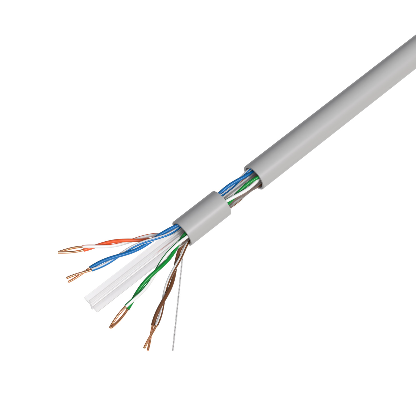 1000FT CAT6 Gray UTP Solid Ethernet Cable 23AWG RJ45 LAN Network Bulk Wire