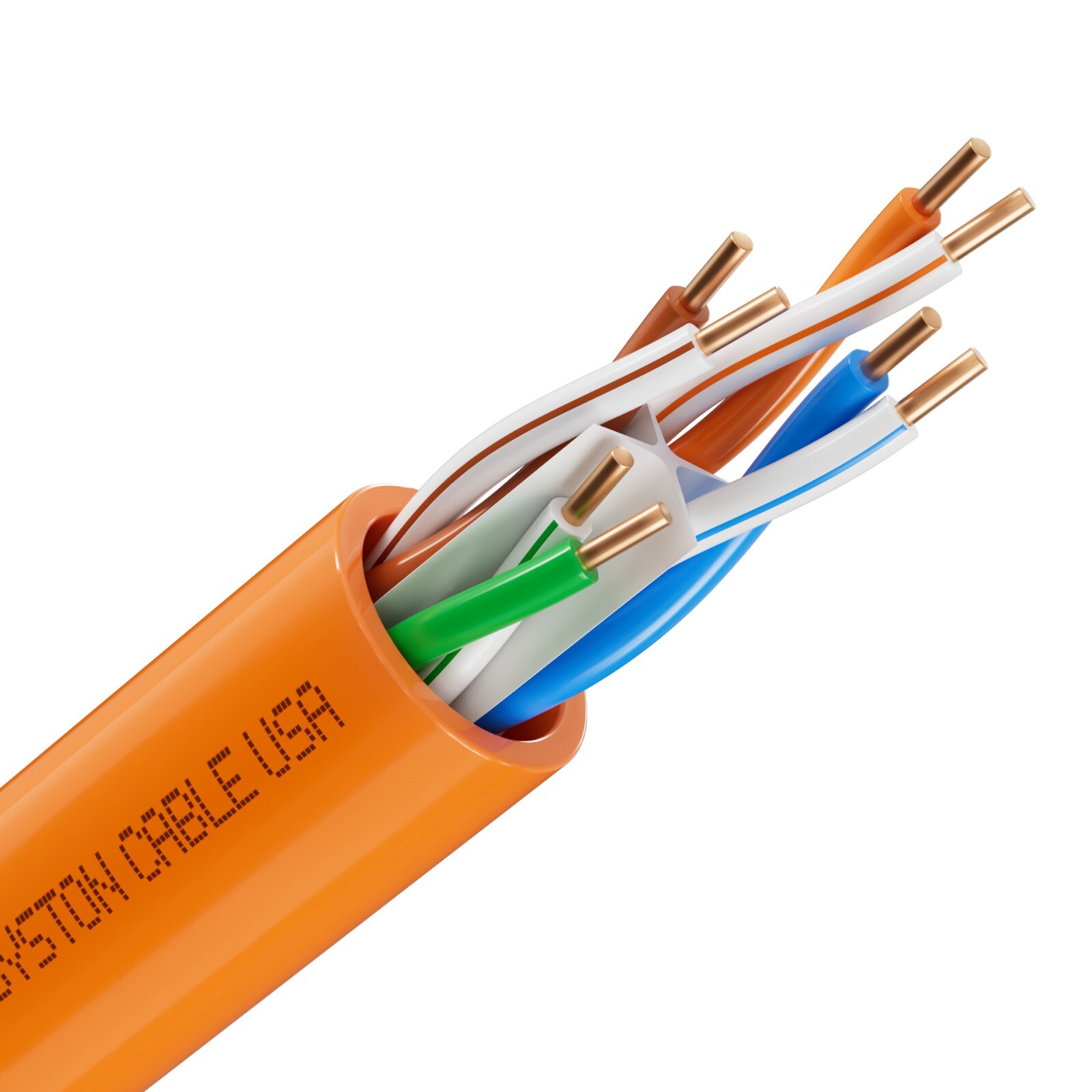 Syston Cat 6e Ethernet Cable 1000ft 23 AWG Bare Copper Wire 600 MHz CMR Bulk Box