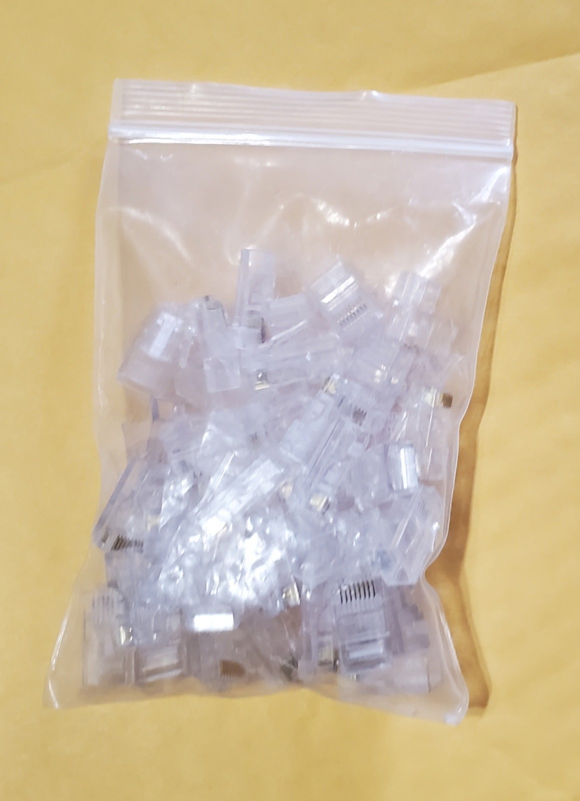 140 Pcs Pack Gold Plated RJ45 Connector Network Modular Plugs