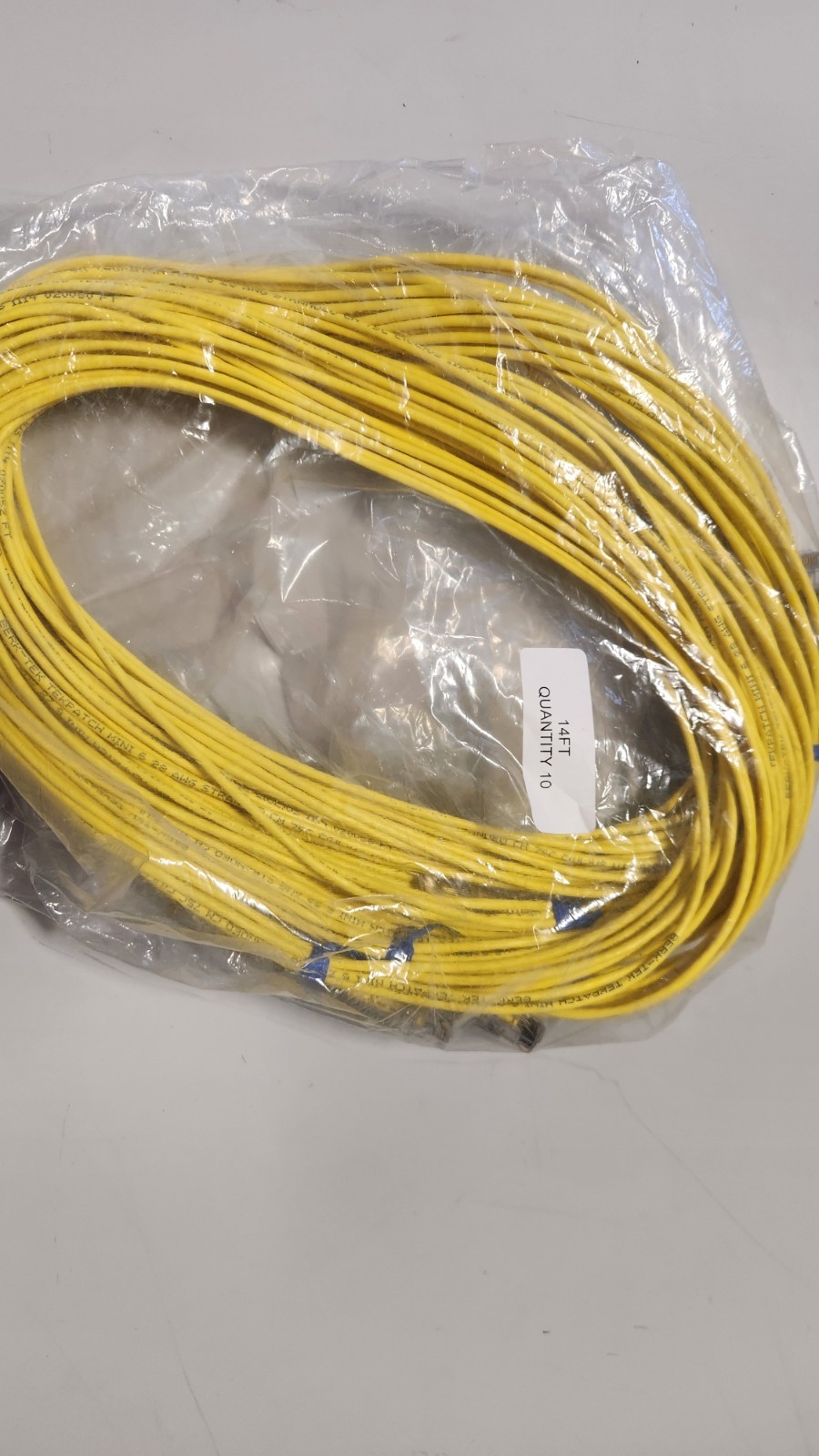 10 Pack of Leviton Berk-Tek TekPatch Mini-6 28AWG Patch Cable