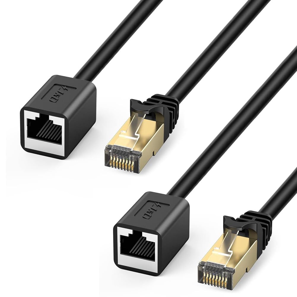 J&D Ethernet Extension Cable (2 Pack), Cat 6 Ethernet Extender Cable Adapter …