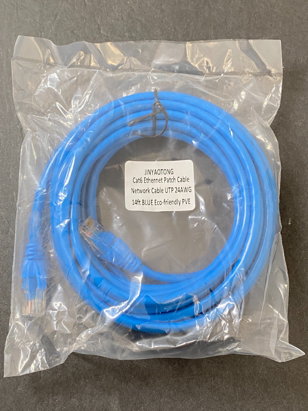 Network Cable 14ft 5m Blue Cat6 Ethernet Patch Cable 24AWG Eco-friendly PVE Cord