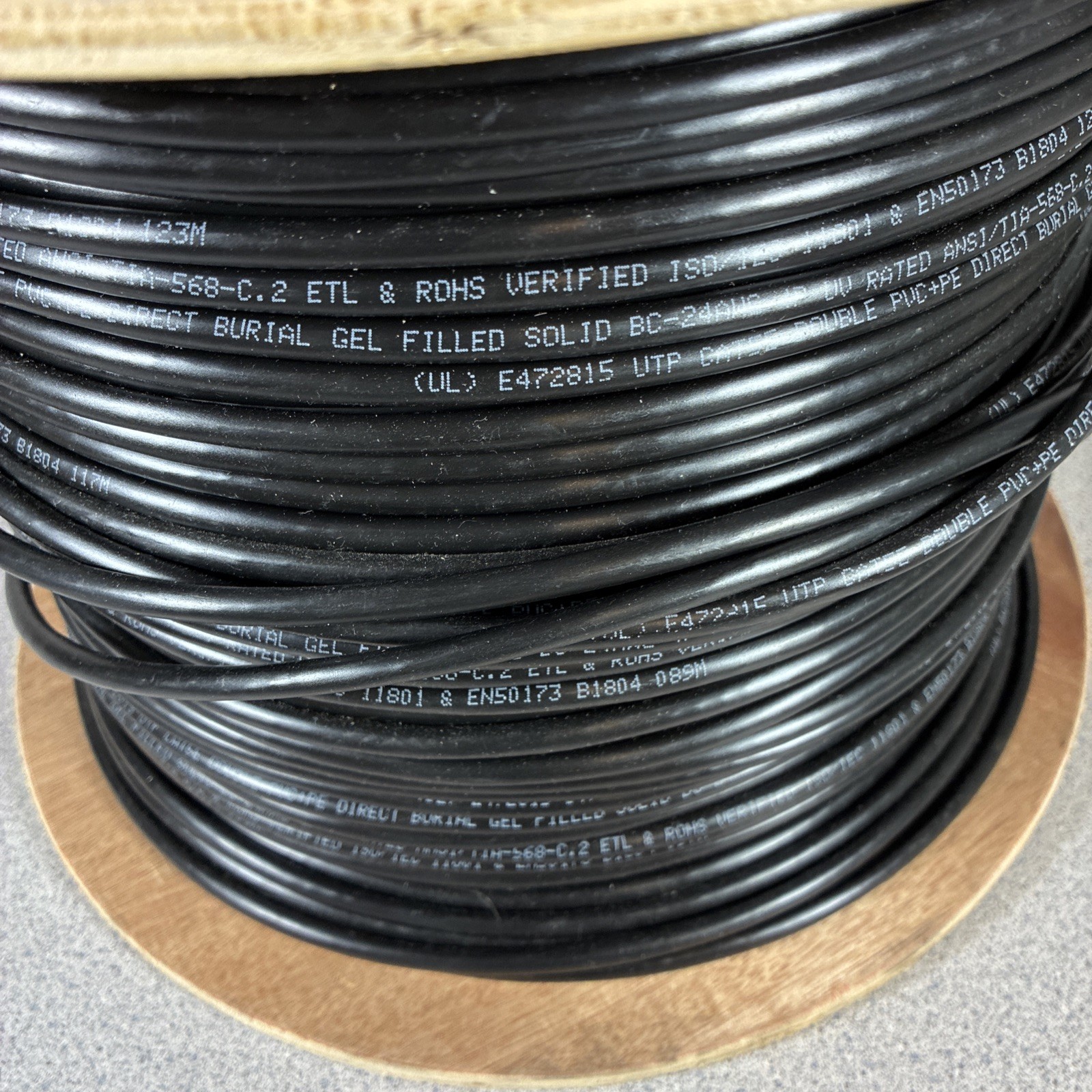 Outdoor Direct Burial dry Gel Tape cat5 cat5e BC-24AWG-4P Spool PROCAT5GELX Wire