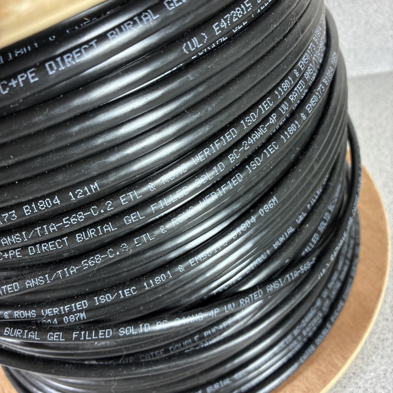 Outdoor Direct Burial dry Gel Tape cat5 cat5e BC-24AWG-4P Spool PROCAT5GELX Wire