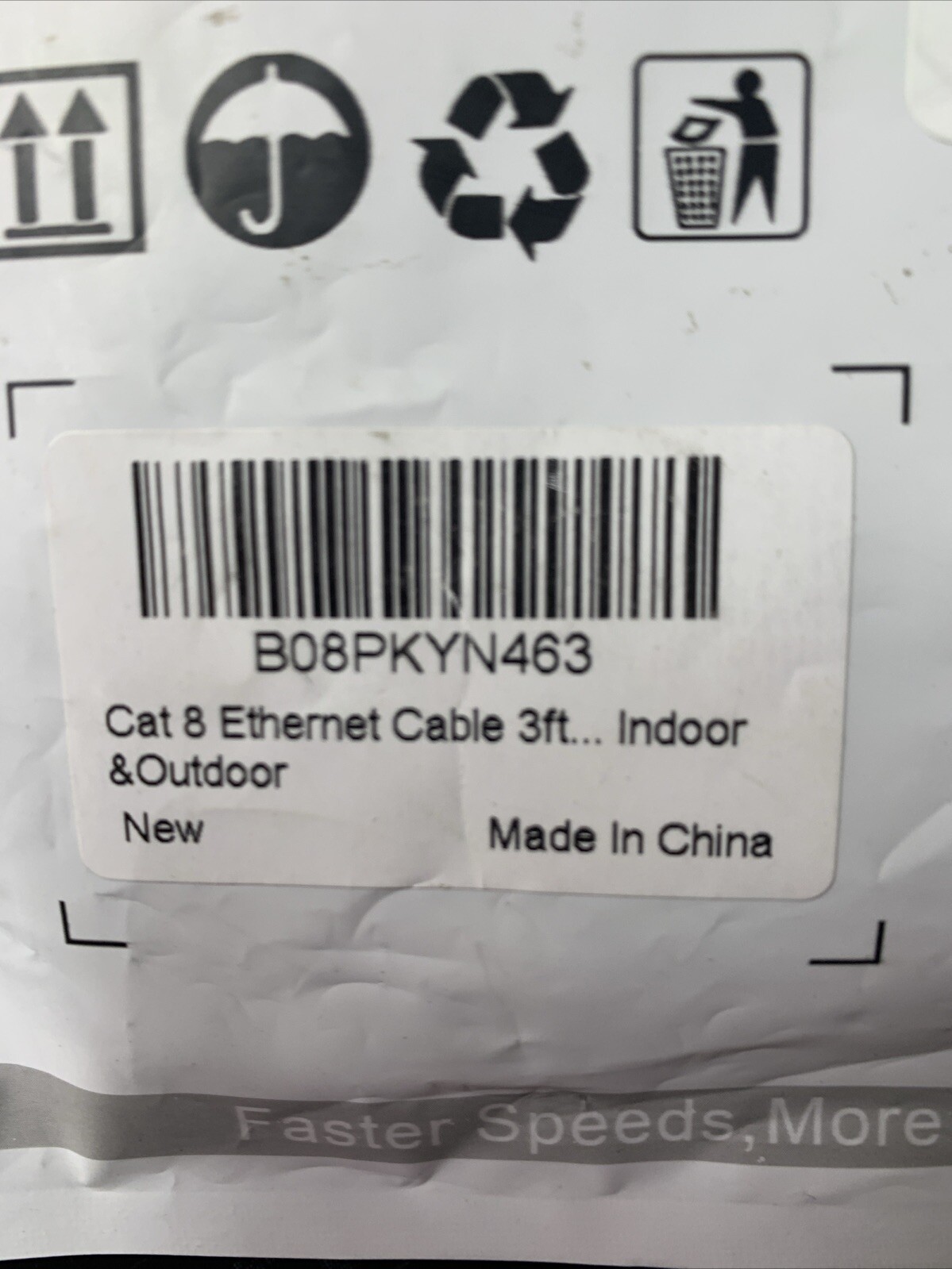 Vabocu Cat 8 Ethernet Cable 3.ft
