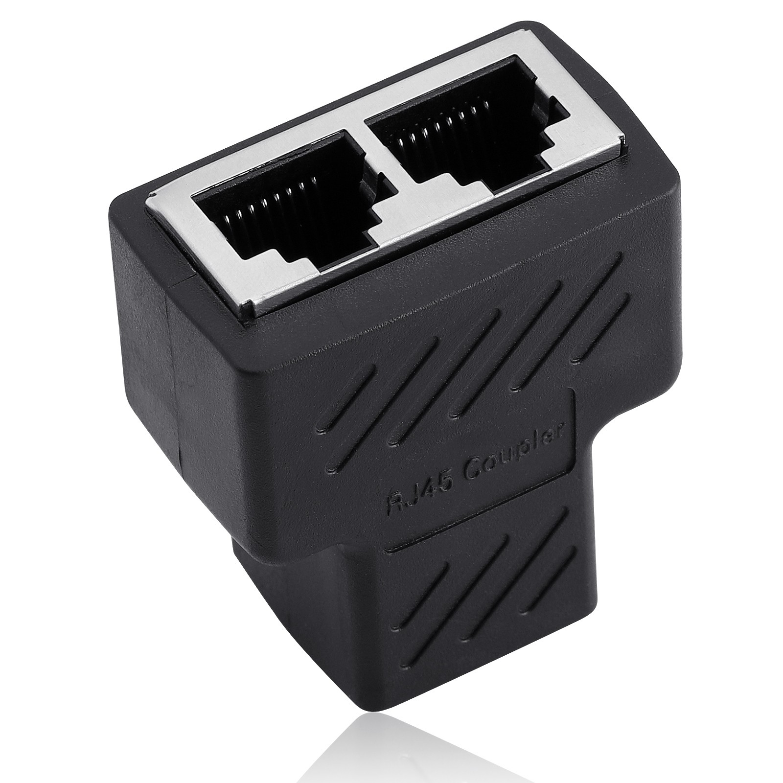 RJ45 Splitter Adapter 1 to 2 Ways Dual Female Port CAT5/6/7 LAN Ethernet Cable