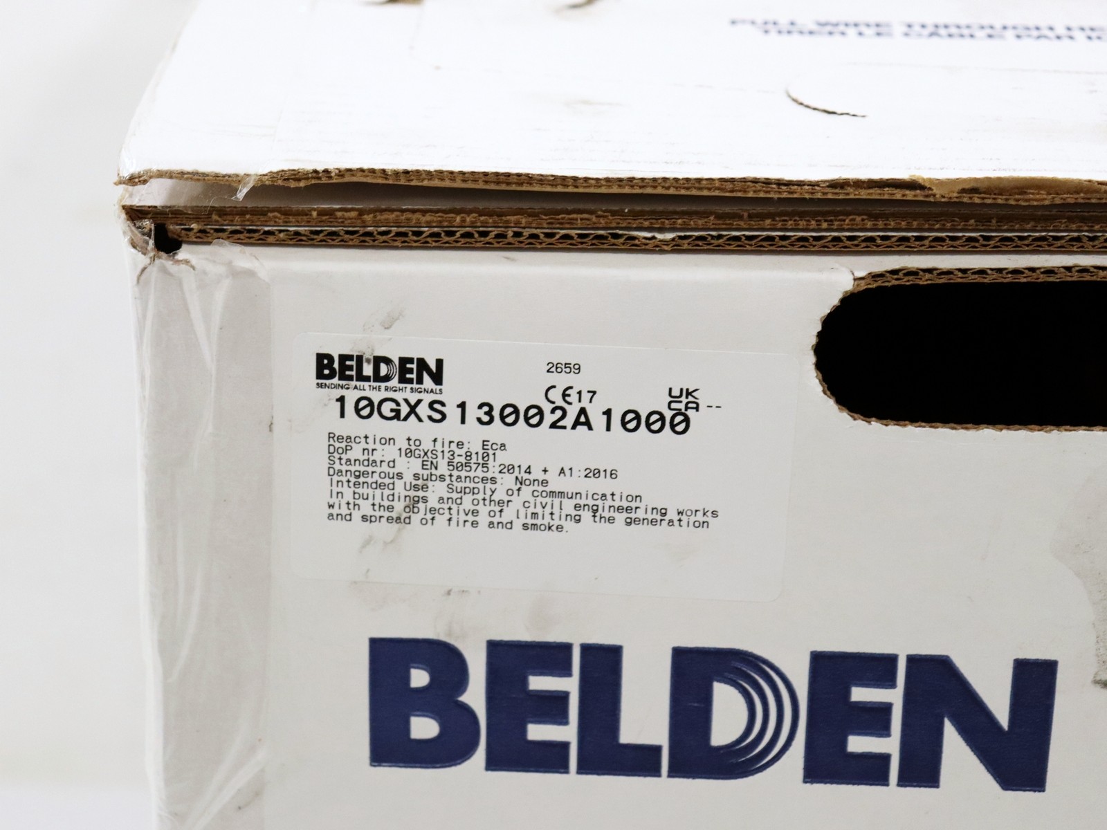 Belden 10GXS13 23/4PR Enhanced CAT6A Unbonded-Twisted Pair Cable, 1000ft Spool
