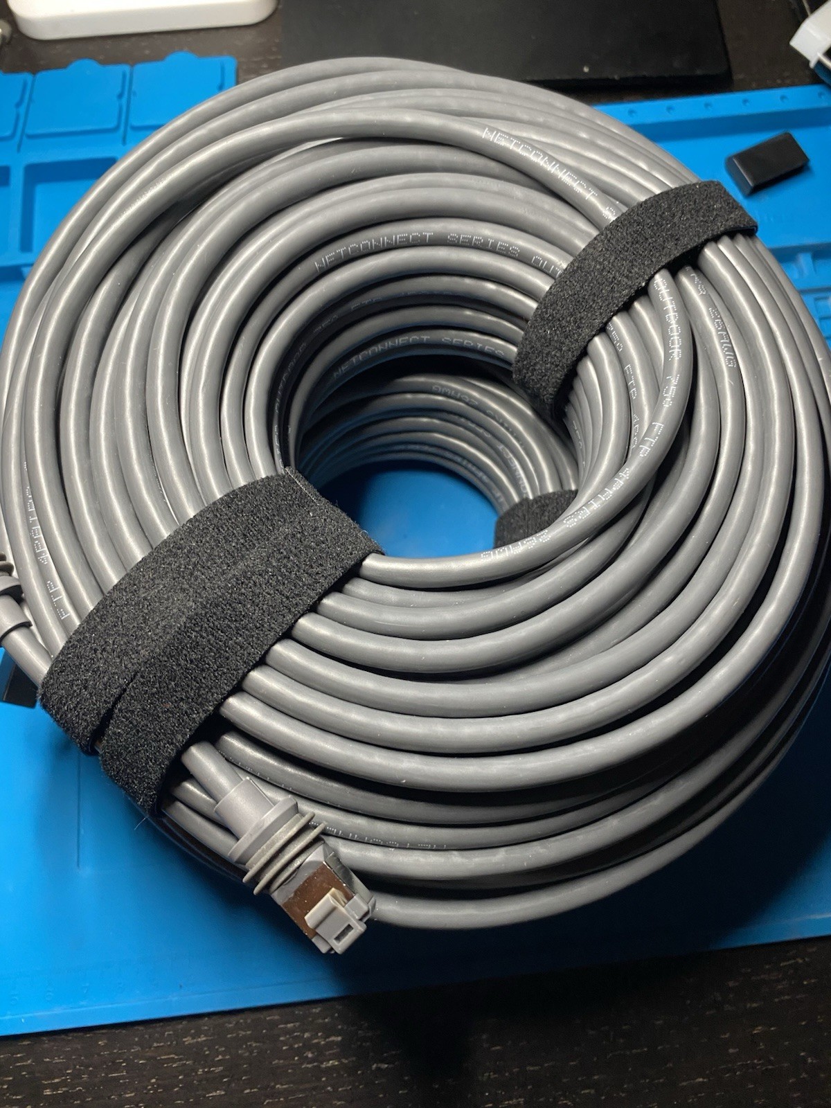 Netconnect Outdoor Ethernet Cable 75 ft Gray RJ-45 Male to RJ-45 Male