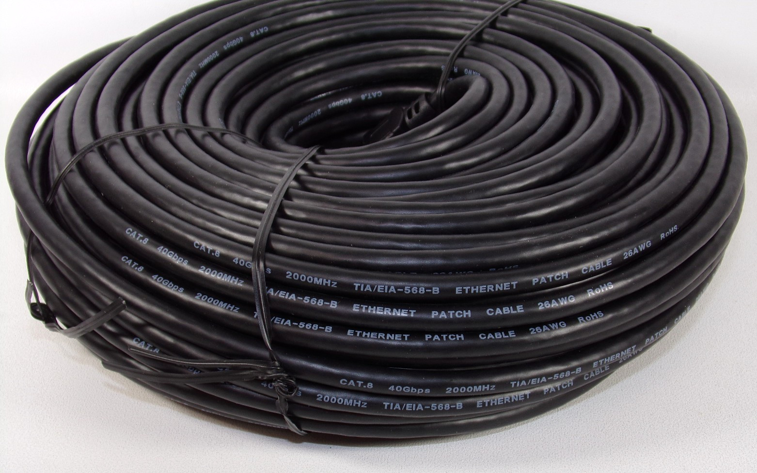 Cat 8 Ethernet Patch Cable, 40Gbps 2000MHz TIA/EIA-568-B, 26AWG (200ft)