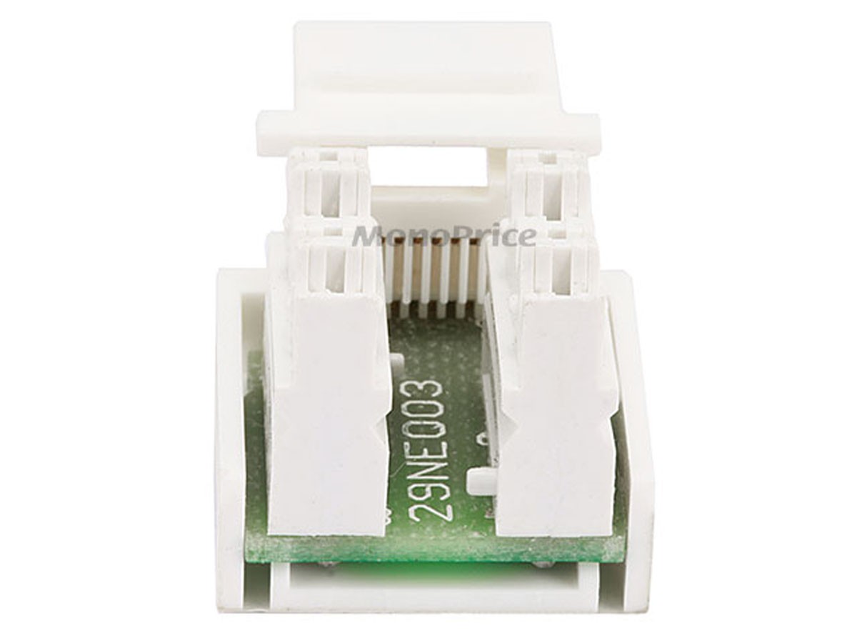 Monoprice RJ12 Keystone Jack for 24AWG Stranded/22-26AWG Solid Wire, White