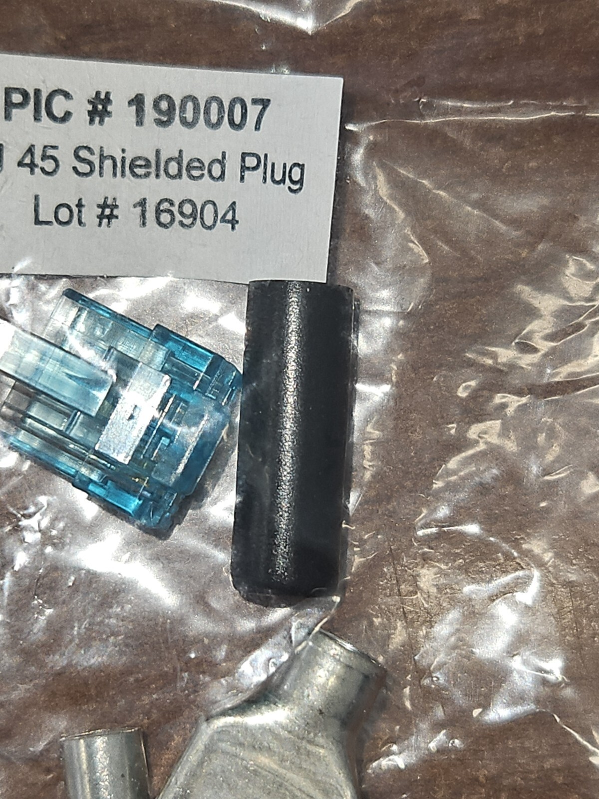 20X PIC 190007 RJ45 Connector Ethernet Plug 8p sheilded, datasheet in the photos