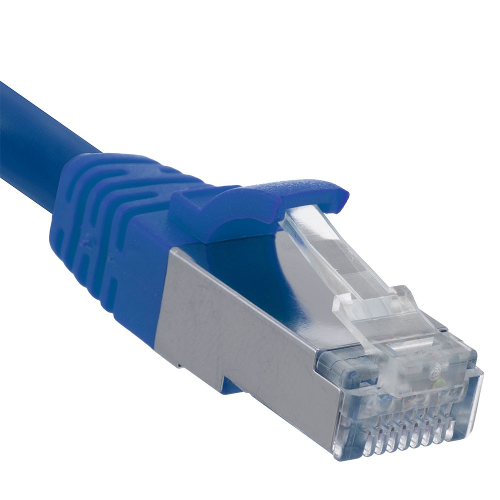 Ethernet Patch Cable CAT6A, S/FTP, 26AWG, 1 Ft, 5 pack, Blue