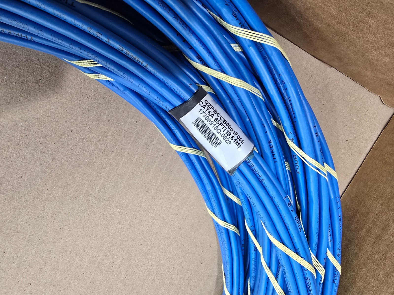 Panduit QuickNet Cat6A Copper Patch Cord 65 ft. MFR #: QZPBCCB0001F065 Cat 6A