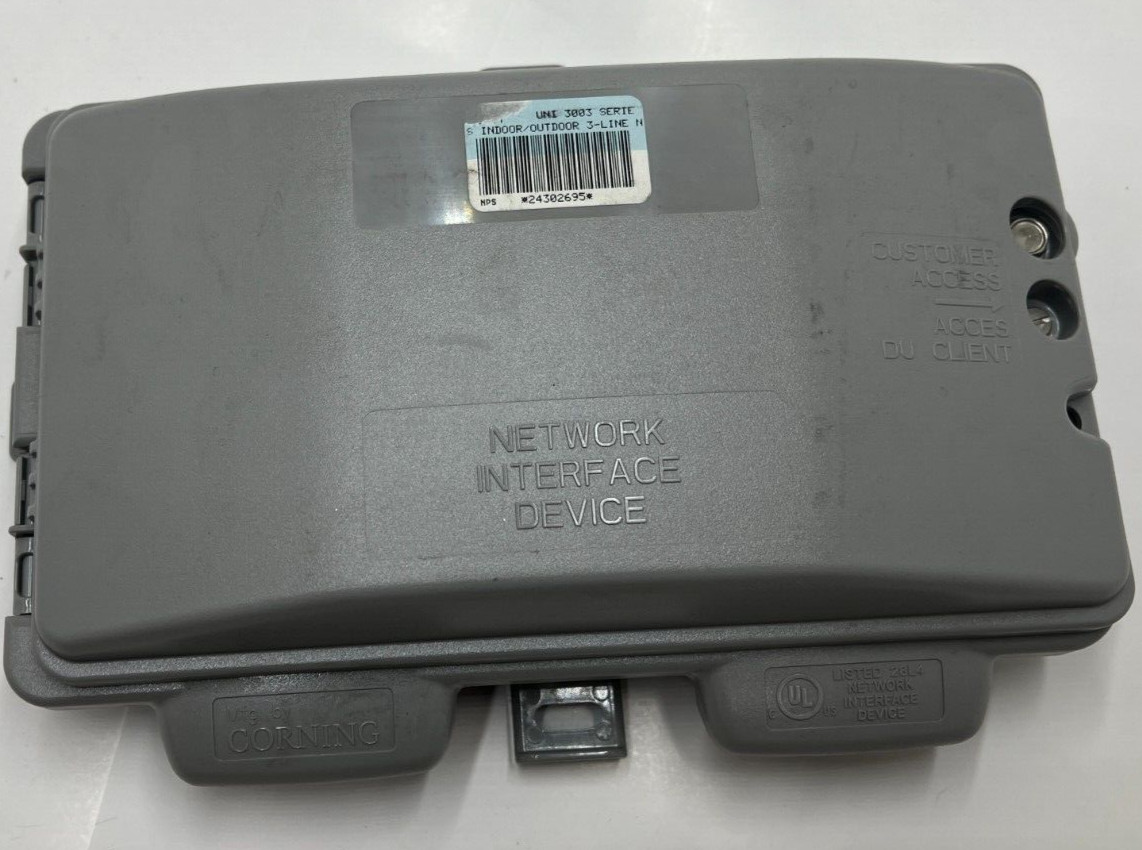 Corning UNI Series 3-Line NID Indoor Outdoor Gray 3003