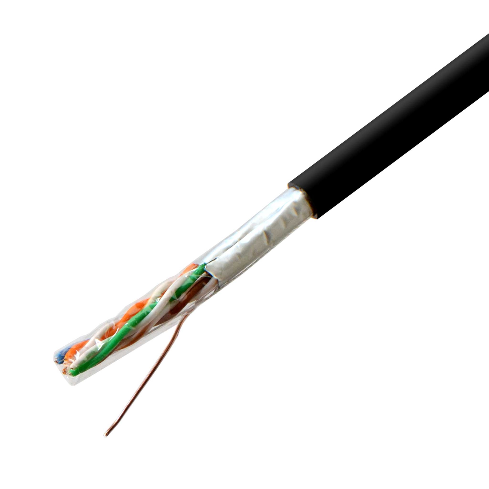 Cat5e STP/FTP Outdoor Shielded Ethernet Network UV Direct Burial 1000ft Cable