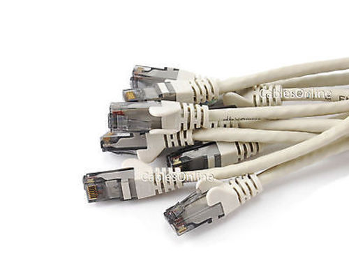 10-PACK 6 inch CAT6 Network UTP Ethernet RJ45 Full 8-Wire Patch Cable, Grey