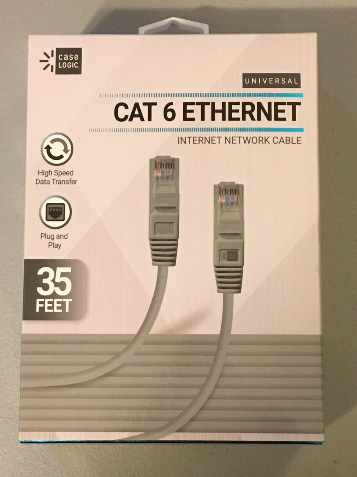 35 Ft. Feet 35′ Cat 6 Ethernet LAN Cable Universal CASE LOGIC New