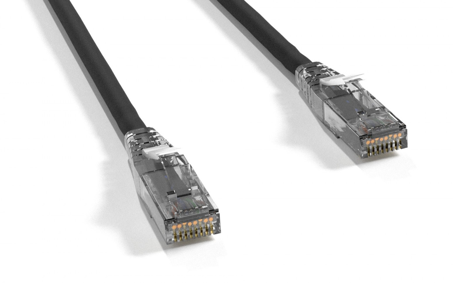 Cat6 UTP patch cable clear boot 6in 1ft 2ft 3ft 5ft 6ft 7ft 10ft Lot of 1, 5, 10