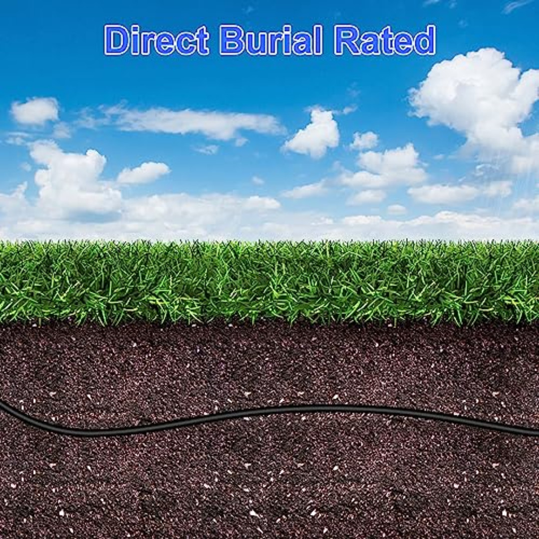 150FT Cat6 Outdoor Ethernet Cable In-Ground Heavy Duty Direct Burial 24AWG CC…