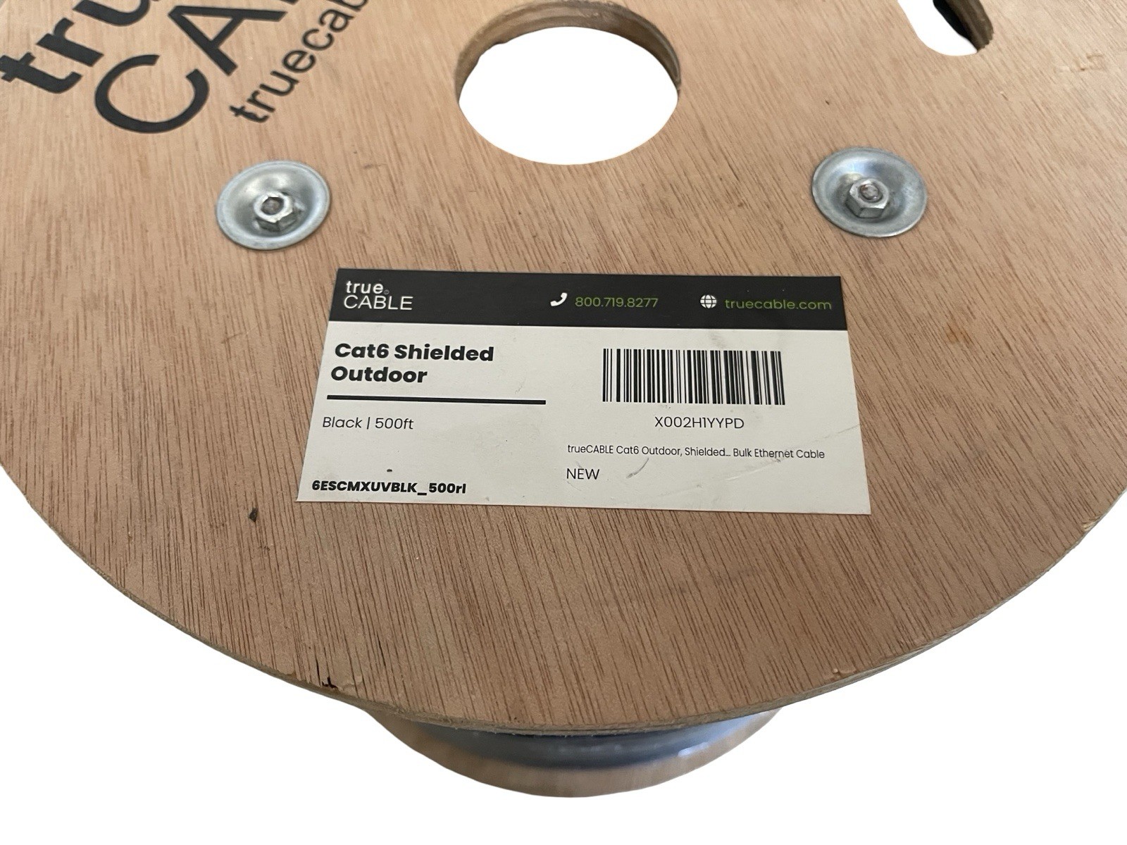 500ft TRUE CABLE Cat6 Direct Outdoor Bulk Ethernet Cable, Shielded