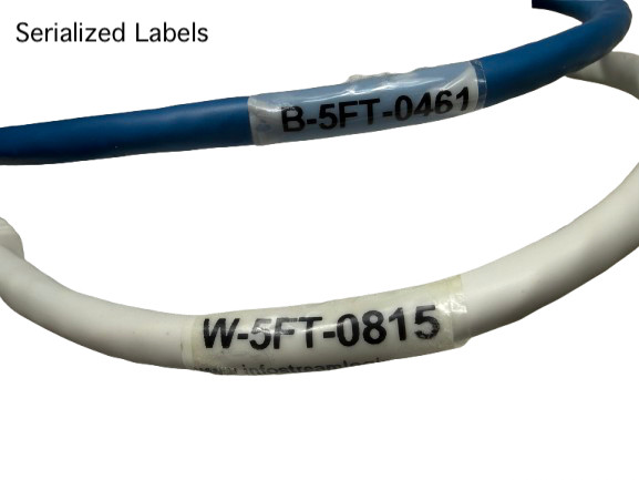 5FT-35FT CAT6A Ethernet UTP Network Patch Cord Snagless 24AWG White Blue